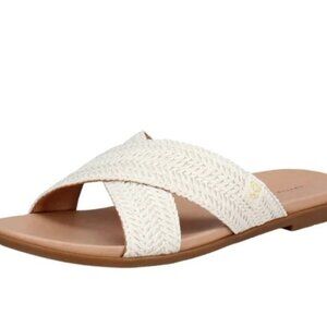 Draper James Women's Alex Raffia Cross Strap Sandals NIB